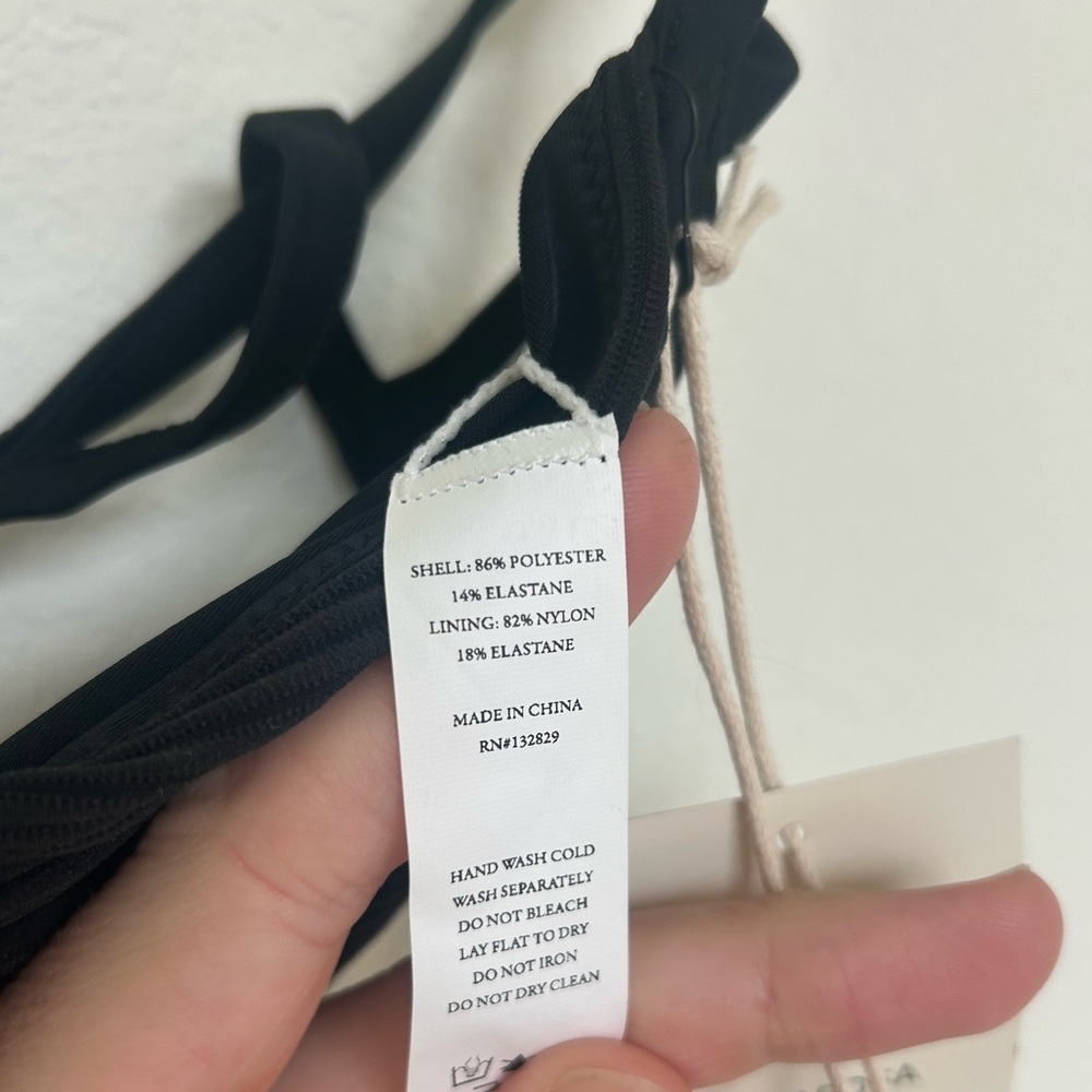 NWT Tularosa Lexi Top & High Waist Bottom Bikini Set in Black - Picture 8 of 9